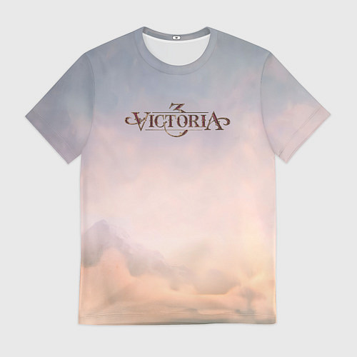 Мужская футболка Victoria 3 на фоне облаков / 3D-принт – фото 1