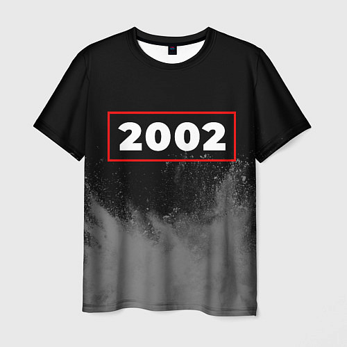 Мужская футболка 2002 - в красной рамке на темном / 3D-принт – фото 1