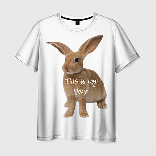Мужская футболка Это год кролика / 3D-принт – фото 1