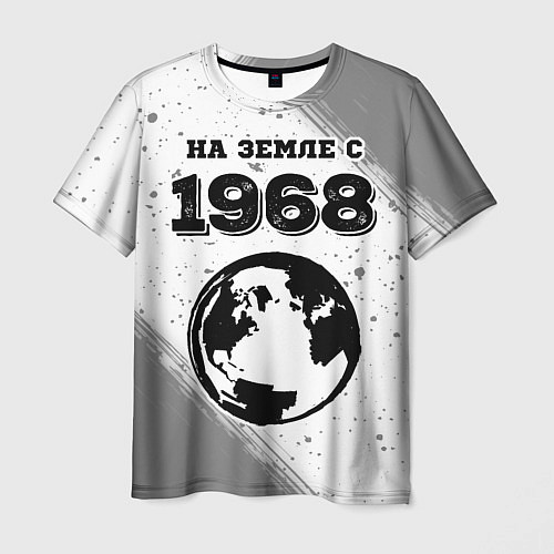 Мужская футболка На Земле с 1968: краска на светлом / 3D-принт – фото 1