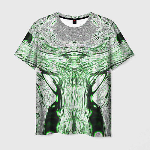 Мужская футболка Зеленый узор / 3D-принт – фото 1