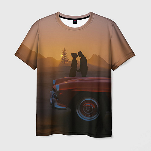 Мужская футболка Романтическое свидание / 3D-принт – фото 1