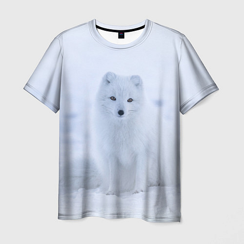 Мужская футболка Белоснежный Песец / 3D-принт – фото 1