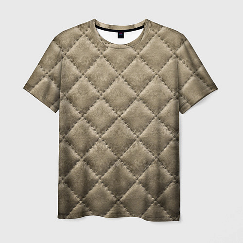 Мужская футболка Стёганая кожа - fashion texture / 3D-принт – фото 1