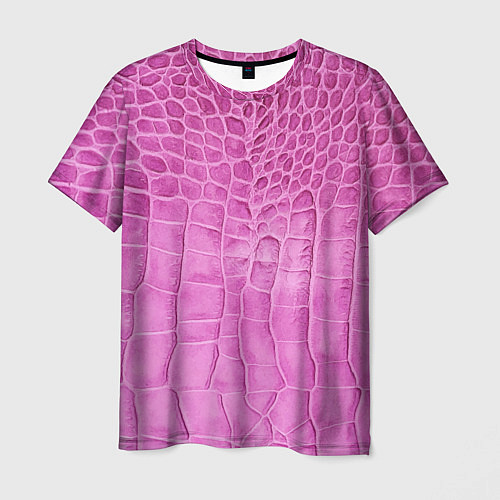 Мужская футболка Кожа - текстура - pink / 3D-принт – фото 1