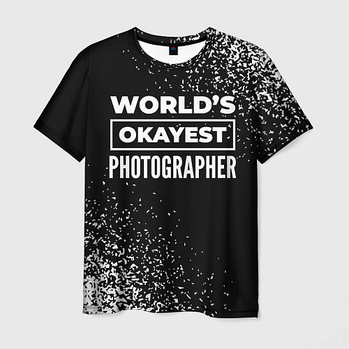 Мужская футболка Worlds okayest photographer - dark / 3D-принт – фото 1