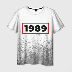 Футболка мужская 1989 - в красной рамке на светлом, цвет: 3D-принт