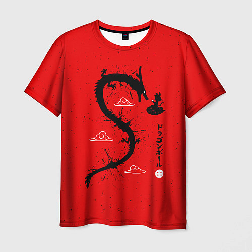 Мужская футболка Dragon Ball Гоку и дракон / 3D-принт – фото 1