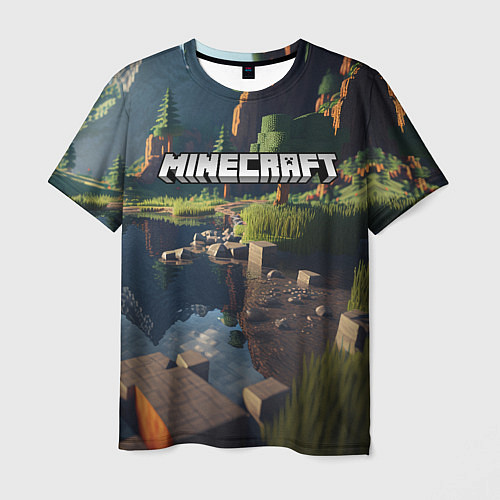 Мужская футболка Minecraft real life / 3D-принт – фото 1