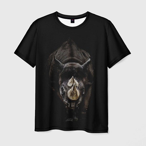 Мужская футболка Мощный носорог / 3D-принт – фото 1