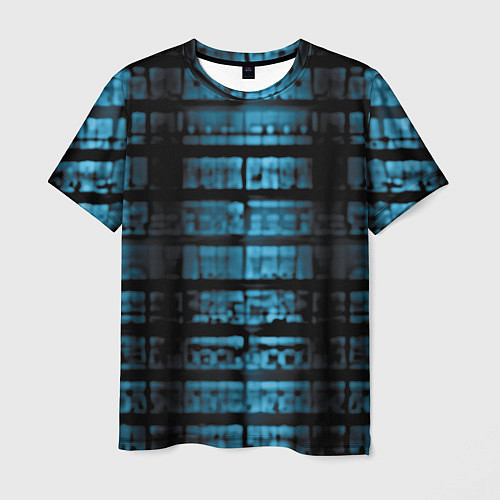Мужская футболка Голубая абстракция / 3D-принт – фото 1