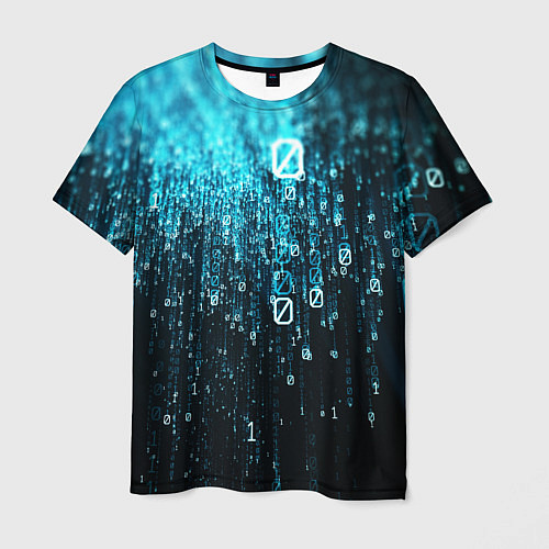 Мужская футболка Двоичный код / 3D-принт – фото 1