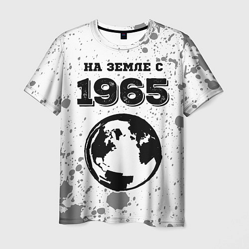Мужская футболка На Земле с 1965: краска на светлом / 3D-принт – фото 1