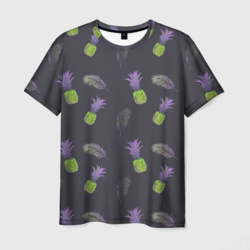 Мужская футболка Паттерн с ананасами / 3D-принт – фото 1