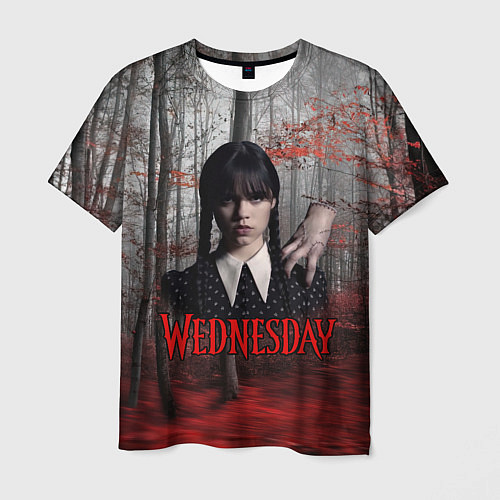 Мужская футболка Уэнсдэй лес / 3D-принт – фото 1