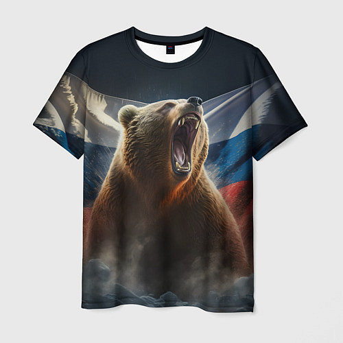 Мужская футболка Русский медведь патриот / 3D-принт – фото 1