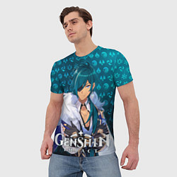 Футболка мужская Кэйа элементали, цвет: 3D-принт — фото 2
