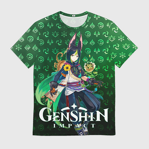 Мужская футболка Тигнари элементали / 3D-принт – фото 1