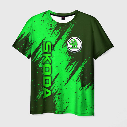 Мужская футболка Skoda - green / 3D-принт – фото 1