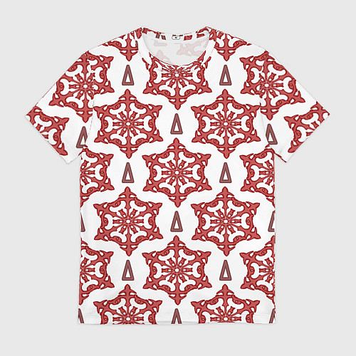 Мужская футболка Треугольник и круглый орнамент / 3D-принт – фото 1