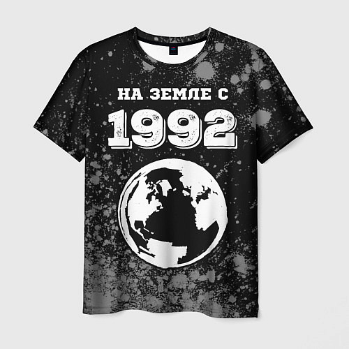 Мужская футболка На Земле с 1992: краска на темном / 3D-принт – фото 1