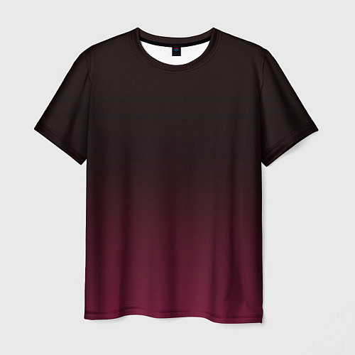 Мужская футболка Темно-малиновый градиент / 3D-принт – фото 1