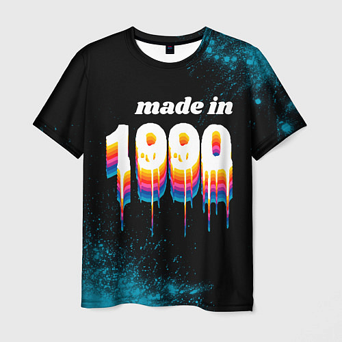 Мужская футболка Made in 1990: liquid art / 3D-принт – фото 1