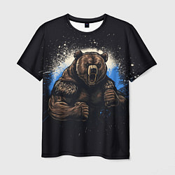Футболка мужская Сильный медведь, цвет: 3D-принт