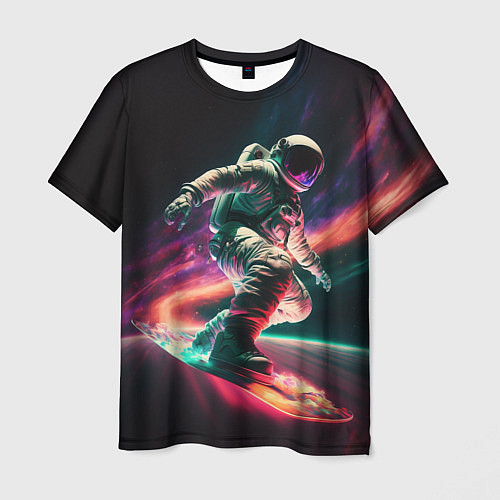 Мужская футболка Cosmonaut space surfing / 3D-принт – фото 1
