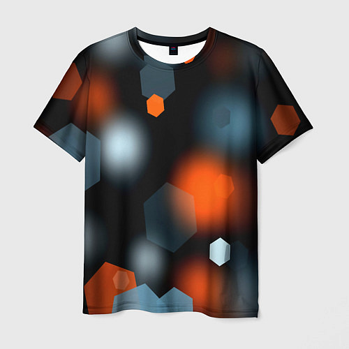 Мужская футболка Блики света абстракция / 3D-принт – фото 1
