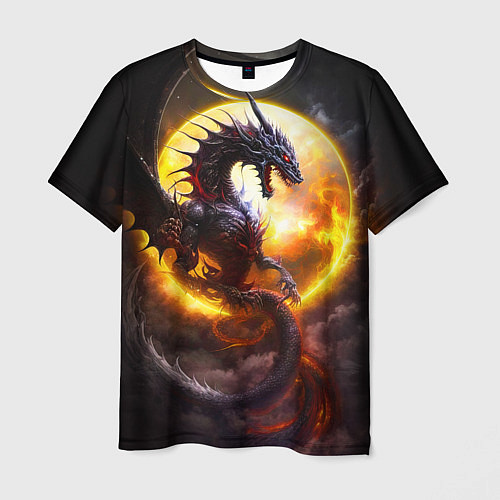 Мужская футболка Звездный дракон / 3D-принт – фото 1