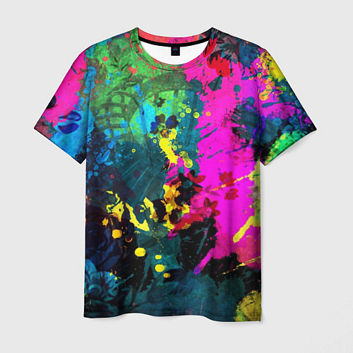 Мужская футболка Фиеста цвета / 3D-принт – фото 1