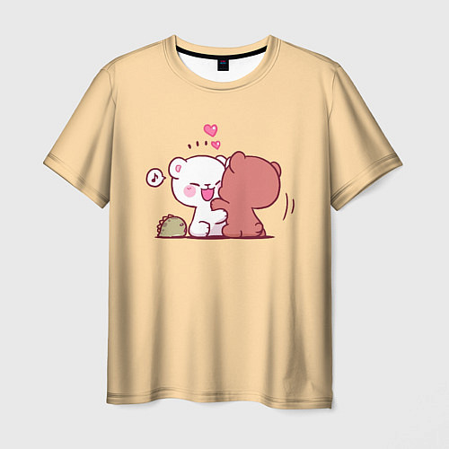 Мужская футболка Плюшевые медвежьи объятия / 3D-принт – фото 1