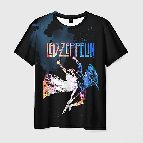 Мужская футболка Led Zeppelin black / 3D-принт – фото 1