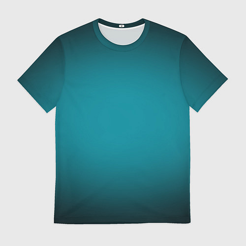 Мужская футболка Темно-бирюзовый градиент / 3D-принт – фото 1