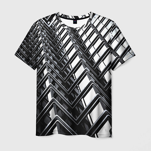 Мужская футболка Карбоновая абстракция грани / 3D-принт – фото 1