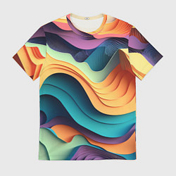 Футболка мужская Цветной рельеф, цвет: 3D-принт