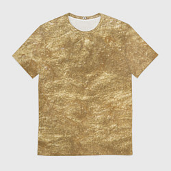 Футболка мужская Металлический золотой фон, цвет: 3D-принт