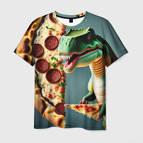 Мужская футболка Пиццазавр / 3D-принт – фото 1