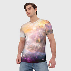 Футболка мужская Аморфное абстрактное космическое красочное небо, цвет: 3D-принт — фото 2