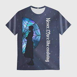 Футболка мужская Уэнсдей Аддамс - темная сторона окна, цвет: 3D-принт