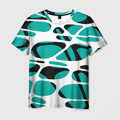Мужская футболка Абстрактный узор из сетчатых прожилок / 3D-принт – фото 1