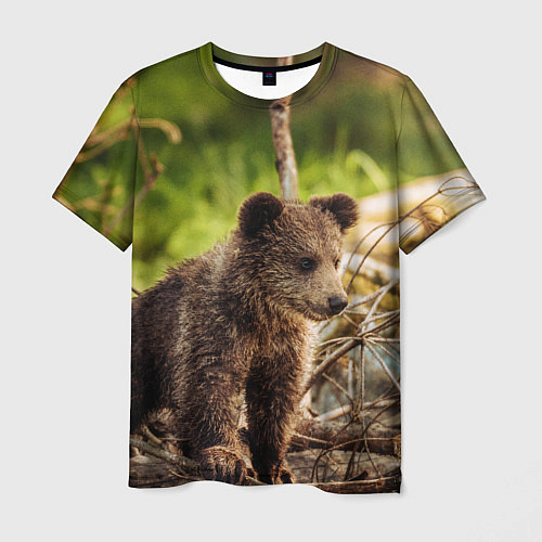 Мужская футболка Медвежонок красавец / 3D-принт – фото 1