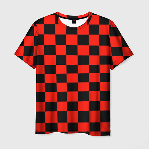 Мужская футболка Красный квадрат / 3D-принт – фото 1