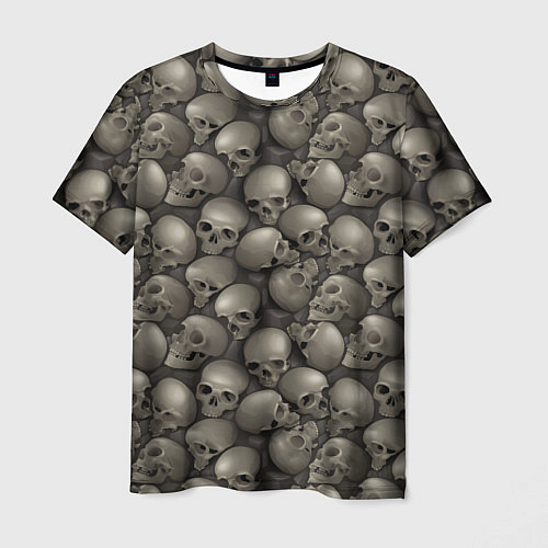 Мужская футболка Стена черепов / 3D-принт – фото 1