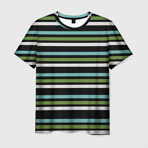 Мужская футболка Абстрактные тёмные полосы / 3D-принт – фото 1