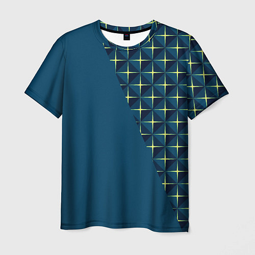 Мужская футболка Геометрические звёзды / 3D-принт – фото 1