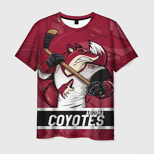 Мужская футболка Arizona Coyotes маскот / 3D-принт – фото 1