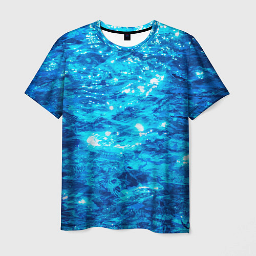 Мужская футболка Текстура воды / 3D-принт – фото 1