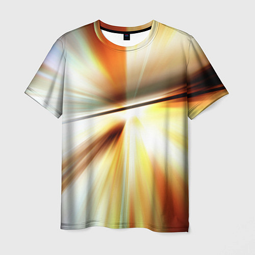 Мужская футболка Абстрактные светлые лучи из тени / 3D-принт – фото 1